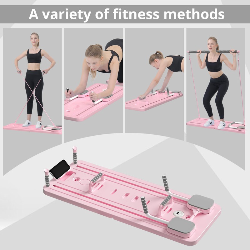 JANUA Pilates Board - Pilates Reformer Set, Multi-Purpose Foldable Pilates