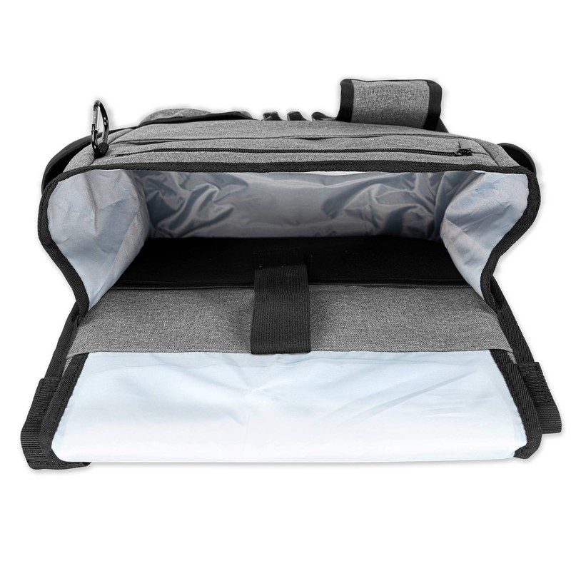 LUXJA Car Front Seat Organizer with Cover and Laptop Sleeve,