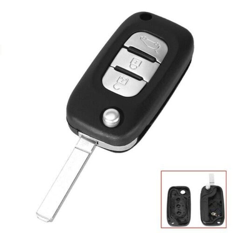 Car Remote Key FOB 3 Button Flip Case 3 Button