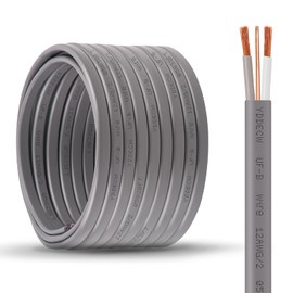 YDDECW 12/2 UF-B Wire - 50FT 100% Pure Copper 12AWG 2 Direct Burial Electrical Cable for Underground Feeder Wet or Corrosive Locations Indoor & Outdoor etc