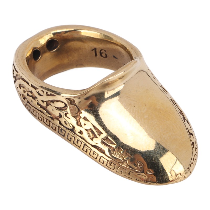 Archery Thumb Rings Good Protection Engraving Pattern Brass Finger Protector