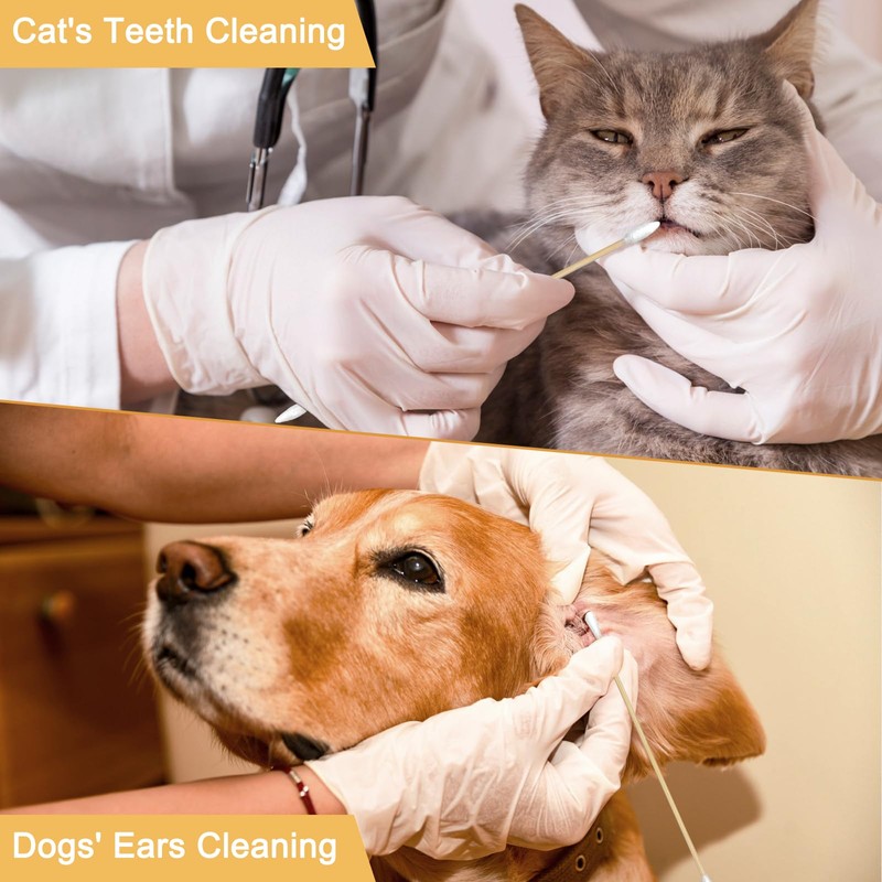 6" Long Cotton Swabs With Double Tips, 200 Pcs (100