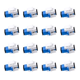 fyboptwu - 20 pcs Fiber Optic Coupler SC Keystone Jack Coupler SC Simplex Singlemode UPC Adapter for Fiber Wall Plate (White)