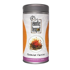 The Exotic Teapot - Jasmine Fairies Flowering Tea Tin, 10 Blooming Tea Flowers, Jasmine Flower Tea