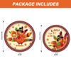 USUKUSI 60 Pcs Thanksgiving Paper Plates, One-Time Turkey Platter for