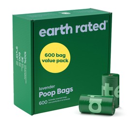 Earth Rated Earth Rated Dog Poop Bags Value Pack, Leak-Proof and Extra-Thick Pet Waste Bag for Big and Small Dogs, Refill Rolls, Lavender Scented, 600 Count