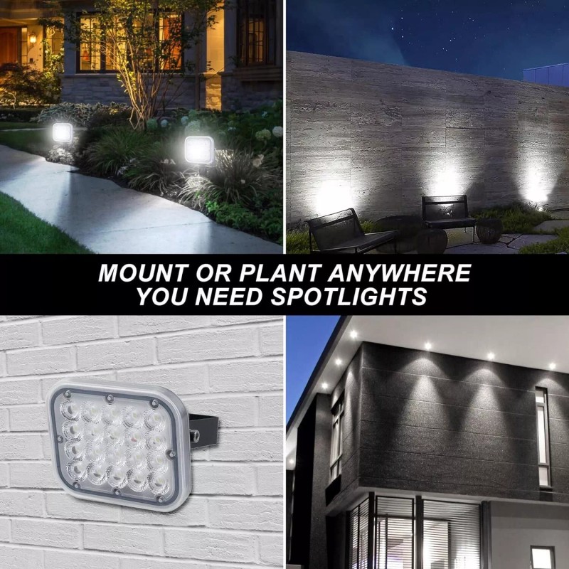 T-SUN Solar Spot Lights Outdoor 20 LED IP65 Waterproof Solar