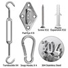 AUMAYCO Awning Attachment Set 80Pcs, Heavy Duty Sun Shade Sail