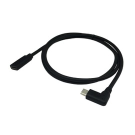CERRXIAN USB Type C Extension Cable, 1m 3ft 90 Degree USB 3.1 Type C Male to Female Charge and Data Sync Extension Cord