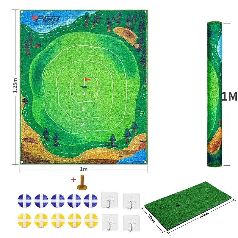 PGM DJD040 Golf Chipping Practice Target Mat with 10 Velcro