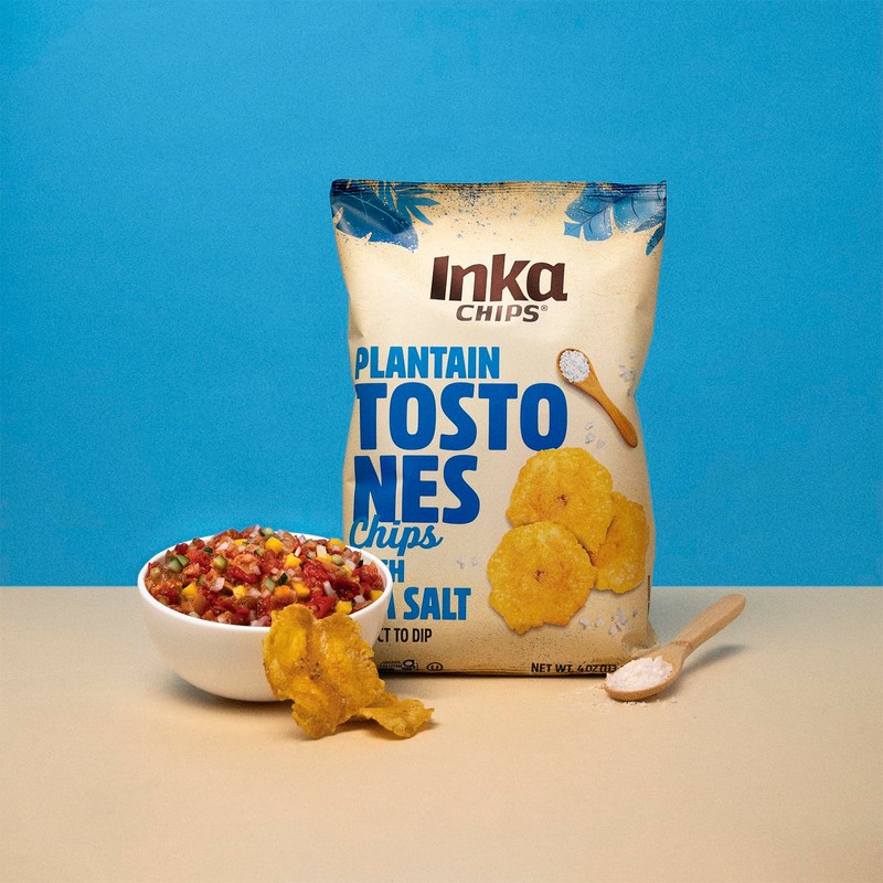 Inka Sea Salt Flavored Tostones Chips, Gluten Free, Non GMO,