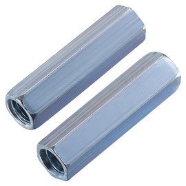 Wensilon(20 pcs)1/4"-20 Coupling Nuts zinc, Extended Hexagon Plated Steel Rod Coupling Nuts