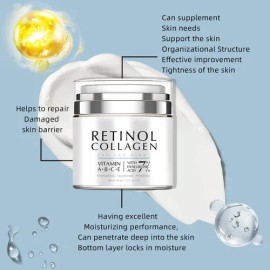2pcs Retinol Crema Antiarrugas Reafirmante Con Colágeno 50g                                                                                           