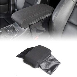 RT-TCZ for Grand Cherokee Center Console Armrest Pad Cover with Storage Bag for Jeep Grand Cherokee 2011-2020 Black Interior Accessories