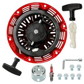 HIAORS GX160 Pull Start Assembly Recoil Starter Cup for GX200 GX160 GX120 6.5HP 5.5HP 4.0HP 28400-ZH8-013YA 28400-Z4M-305ZB 28400-Z0T-003ZB Engine Parts with Replacement Pull Cord Rope