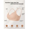 Xcutting Women Everyday Wireless Bra for Women No Underwire–Smoothing, Wirefree,