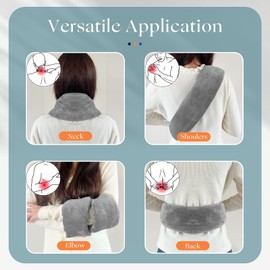 uncn uncn Heating Pad for Neck and Shoulders and Back Washable 32X5 Small Microwavable Neck Wrap Weighted Lavender Neck Warmer Heat Wrap Microwave Heatable Rice Sock Cervical Hot Pack Aromatherapy Scented