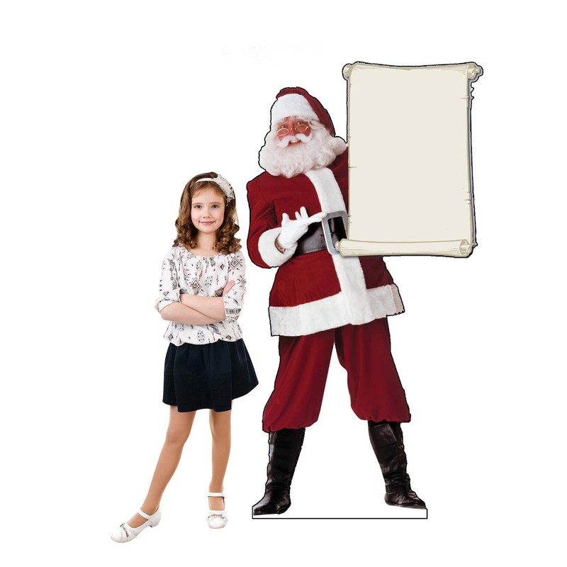 Advanced Graphics Santa Claus with Scroll Life Size Cardboard Cutout