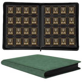 1000+ Pockets Trading Card Binder, 16 Pockets Trading Card Binder Ringless Side Loading Trading Card Album Folder for TCG,MTG,Sports Cards(Dark Green)