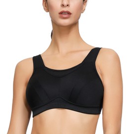 Deyllo Women's Sports Bra Strong Hold Large Sizes Sports Bra for Fitness Running Yoga. - 105E