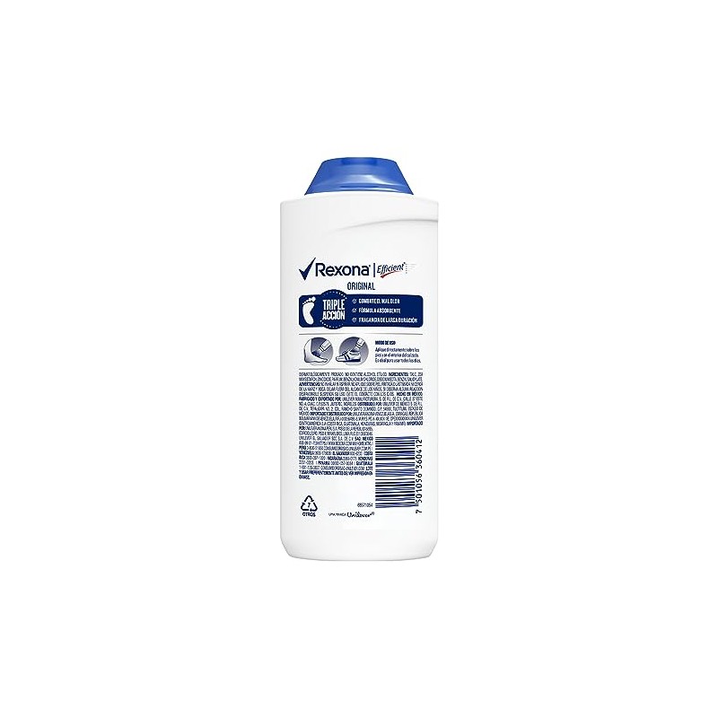 Talco Desodorante para Pies REXONA Efficient Original, 100 g