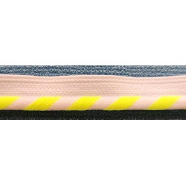 Unbranded 5 Yards 5/16" Overall, 1/8" Cord Chartreuse, White Cord with Lip Trim 13522