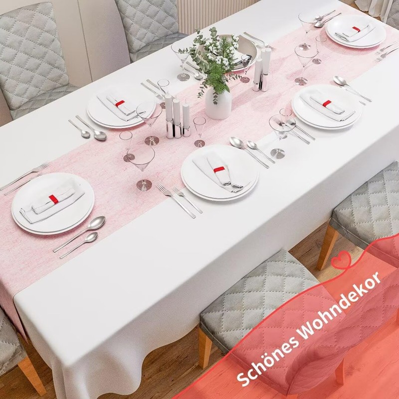 Table Runner, 0.3 x 100 m, Dark Pink, Disposable Non-Woven