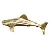 Levemolo Brass Shark Figurine Small Desktop Decor Unique Tabletop Ornament