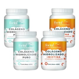 Kit 2 Colágeno Con Biotina + 2 Colágeno Puro 450 C/u