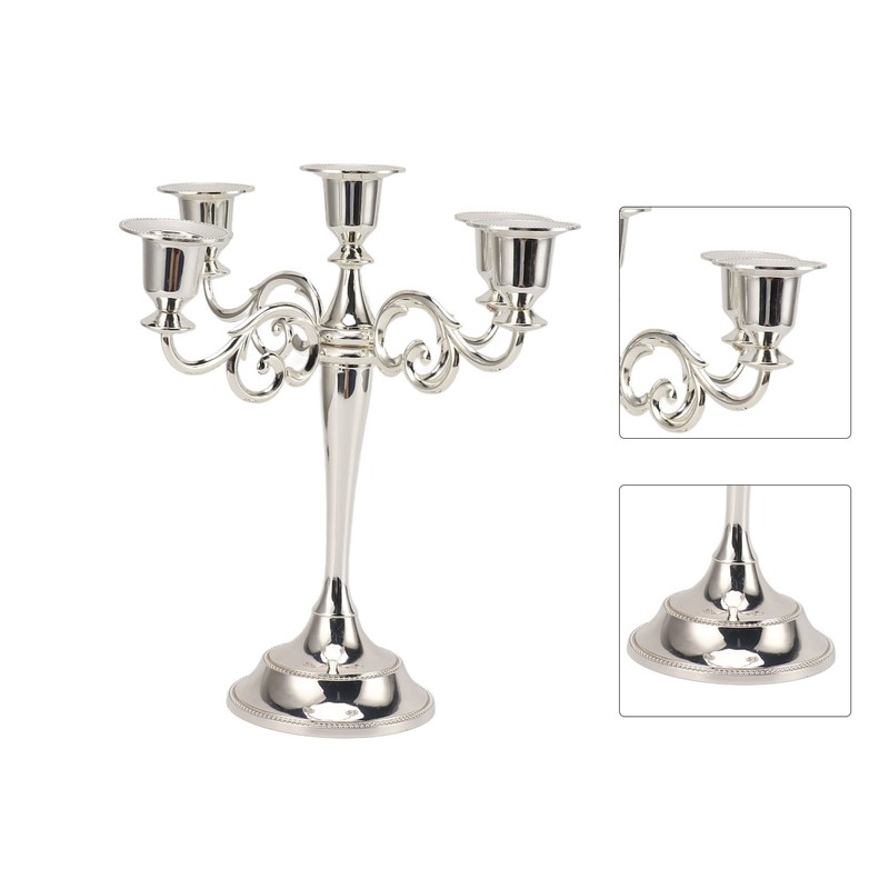 5 Arm Candlestick Holder Iron Retro Decorative Candle Holder Centerpiece