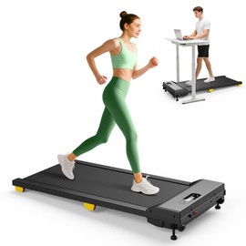 UREVO Walking Pad with Incline, 9% Incline Portable Under Desk Treadmill, 2.5 HP Walking Treadmill Pad for Home and Office, Walking Jogging Running Machine with Remote Control and LED Display