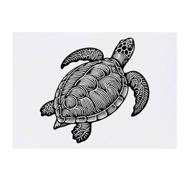 'Swimming Turtle' Temporary Tattoo - Water Resistant, Skin-Safe, Non-Toxic Transfer (TO00074059)