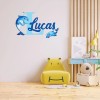 Kraftmatics Design Dolphins Custom Name and Initial Nursery Baby Boy