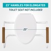 Lunderg 23" Handrails for Elongated Raised Toilet Seat - Raised
