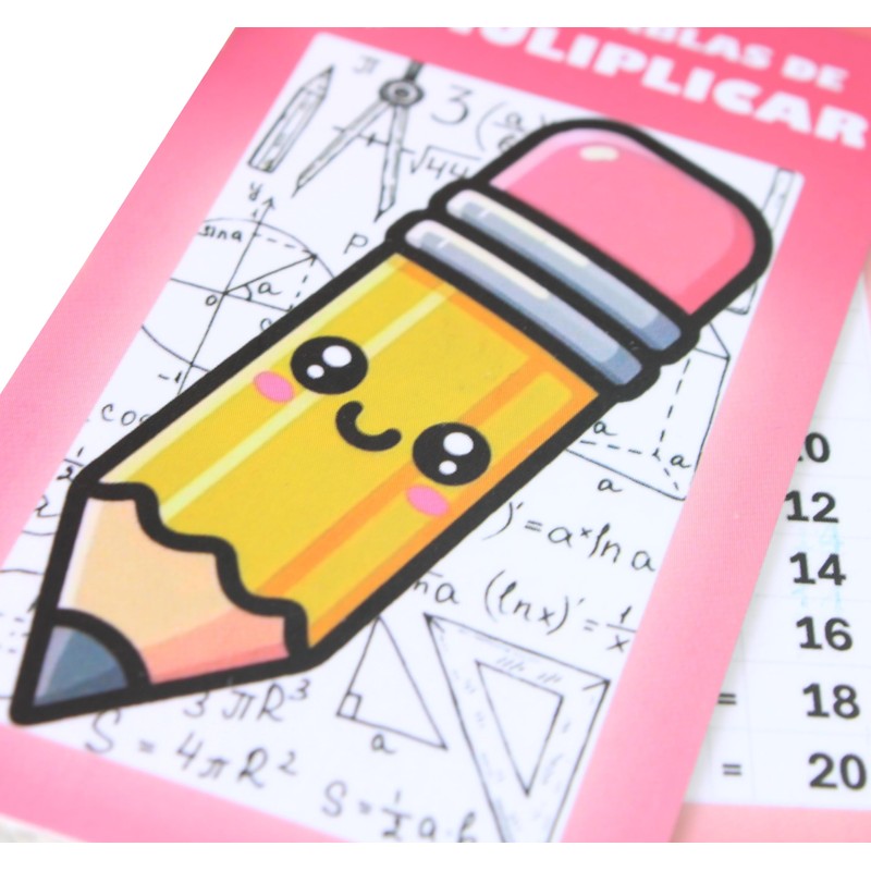 Llavero Didáctico de Tablas de Multiplicar, Material Educativo Lápiz