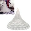3 Meter Bridal Veil Lace Applique Metal Comb Fixing Ultra