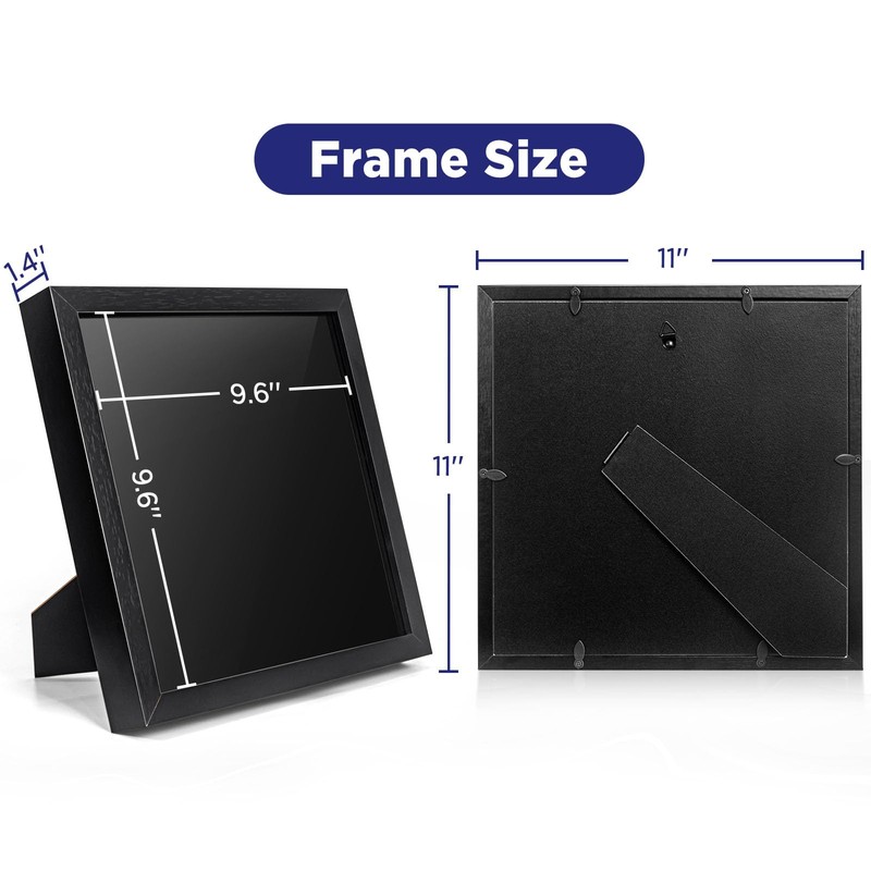 11x11 Enamel Pin Display Frame, Pin Collection Shadow Box, Desktop