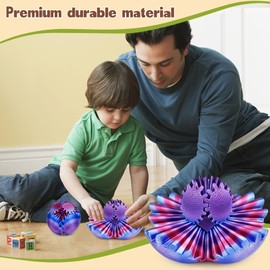 Gear Ball Fidget Toys for Kids Adults 3D Printed Stress Relief Gearsphere for Anxiety Office Desk Christmas Stoking Stuffers Easter Basket Fillers Birthday Gifts (Berry Blast,3.3 Inch)