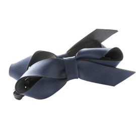 JewelVOX Hair Accessories, Faux Leather, Simple, Ribbon, Synthetic Leather, Banana Clip (Navy)