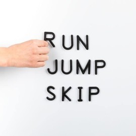 Really Good Stuff EZread Black Magnetic Upper and Lowercase Letters Kit - 1 Storage Case, 217 Magnetic Letters