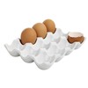 HIC Kitchen Crate, Fine White Porcelain, Holds 1 Dozen Eggs