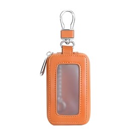 JNNJ Car Key Fob Key Case, Car Key Wallet with Key Ring Hook, Key Holder Bag Key Ring Wallet Zip (Yellow)