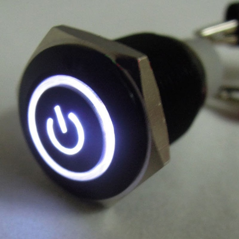 E Support Black Case 16mm White Power Symbol Angle Eye