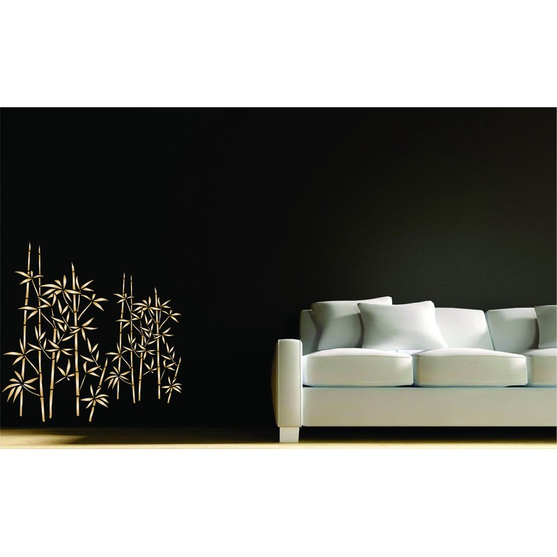 Bamboo Stencil, 6.5 x 10.4 inches (M) Reusable Large Evergreen
