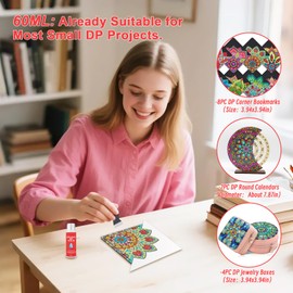 Diamond Art Sealer Kits for Adults for Bookmark Calendar Jewelry Boxes Coasters Skate Small Diamond Painting Projects (4, Ounces)