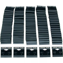FindingKing Black Earring Hang Cards Jewelry Display Pads Kit 200 Pcs