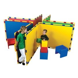 Children's Factory Big Screen Rt. Angle PlayPanel Set (CF900-533R), Kids Room Divider Panels, Free-Standing Classroom Partitions for Daycare/Preschool