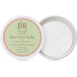 Pixi Glow Tonic to-Go | Gentle and Balancing Exfoliating Toner | Glycolic Acid Pads for Radiant Skin and Daily Brightening | Alcohol-Free Formula Face Exfoliator | 60 Pads