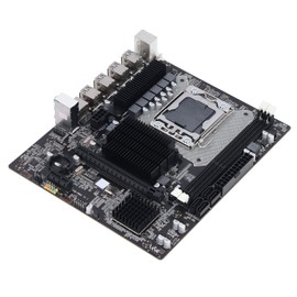 Yctze X58 Gaming Motherboard, 2 DDR3 DIMM LGA 1366 Pins, Supports ECC Memory, USB2.0 and Port, Includes One 8-Pin and One 24-Pin Power Connector