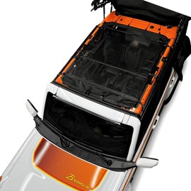 Sierra Offroad Mesh Bikini Top for 2021 to 2026 Ford Bronco - Black, Mesh - 2 Door & Bronco Bimini Top 4 Door - Factory Precision Fit Replacement - For Base, Big Bend, Outer Banks, WildTrak Model